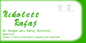 nikolett rafaj business card